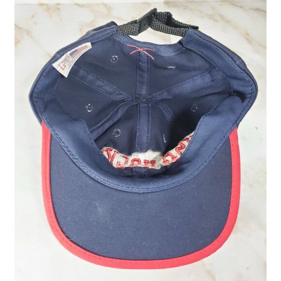 Vtg "USA Hockey" Adjustable P Brand Cap Hat Blue/Red Embroidered Spellout - Picture 7 of 8